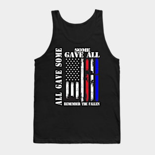 All Gave Some Some Gave All Flag Veteran Memorial Day Family Tank Top